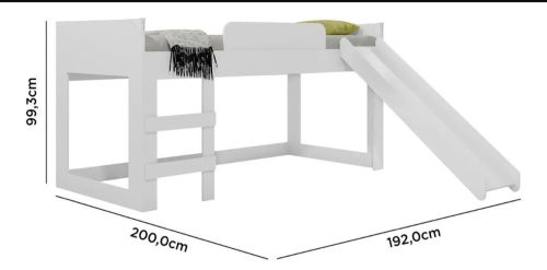 Cama Infantil JOY Casinha Princesa com Escorregador