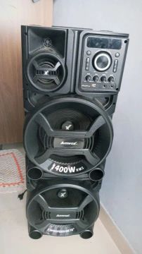Som Amvox 1400W RMS com 2 Woofers de 10 polegadas