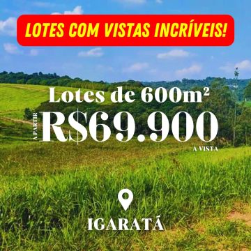 Terrenos de 600m² em Igaratá  Condomínio Fechado com Cachoeira e Lazer Completo
