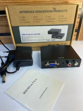 ADAPTADOR CONVERSOR DE VÍDEO HDMI PARA VGA+R