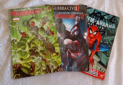 3 Revistas Homem Aranha Aranhaverso e Teia