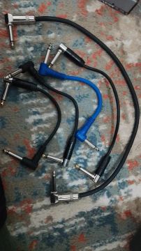 5 Cabos P10 para pedais de Guitarra