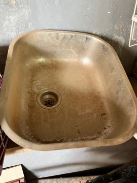 Cuba de cozinha em aço inox usada