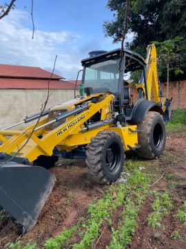 Retro escavadeira new holland