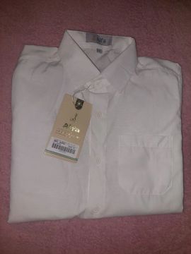Camisa Social Branca Infantil Alfa - Tamanho 10