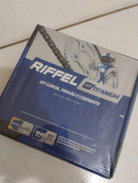 Kit Coroa, Pinhão e Corrente Riffel Titanium 1045