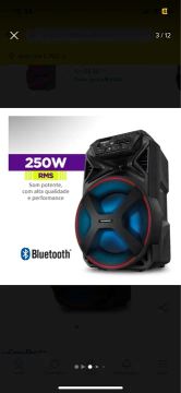 Caixa de Som Bluetooth 250W RMS - Potente e com Alta Qualidade