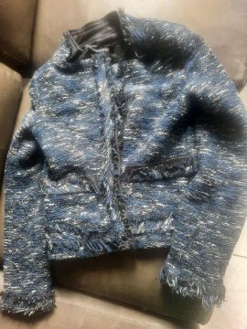 Casaco Chanel Tweed Azul