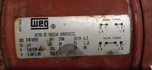 Motor monofasico inducao weg