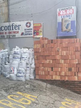 Saco de areia, seixo, cimento e tijolo consulte nossos preços com entrega