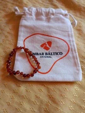 Pulseira de Âmbar Báltico para Bebê