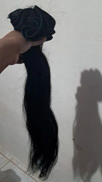 Cabelo orgânico na tela.