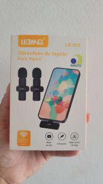 Microfone de Lapela para Celular Tipo C - LE-935