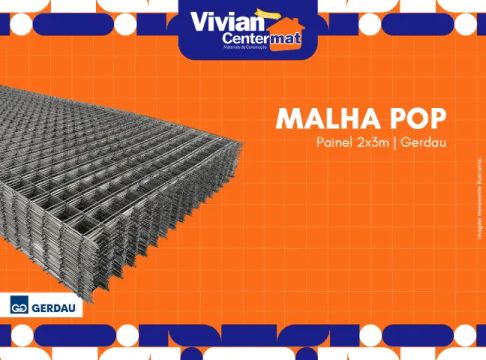 Malha Pop de Aço 3x2m Gerdau