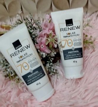 Protetor solar facial Avon Renew 70 FPS com Protinol - 40g
