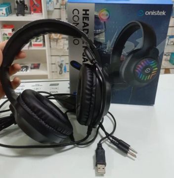 Fone Headset Gamer Com Microfone e Led P3/USB Onistek - 1145