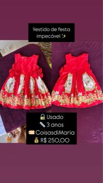 Vestido de Festa Infantil 3 anos - CoisasdiMaria