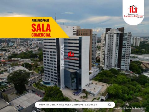 Sala comercial  no The Place Business com 32m² no Adrianópolis 10º Andar | 1 Vaga