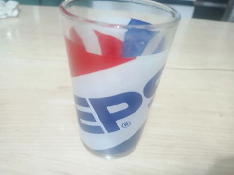 Copo de vidro Pepsi anos 80