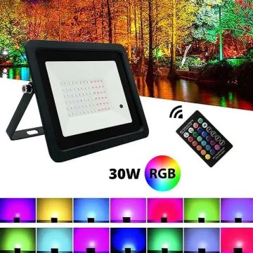 Refletor Led Smd Eco 30w Ip66 Rgb 