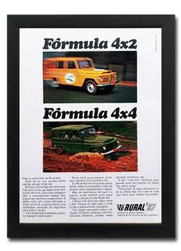 Rural Willys - Quadro / pôster decorativo com propaganda original de revista