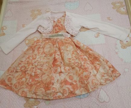 Vestido infantil com casaquinho 