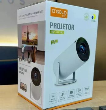 Mini Projetor Portátil 720p HY300 - Imagem Grande e Nítida em Qualquer Lugar