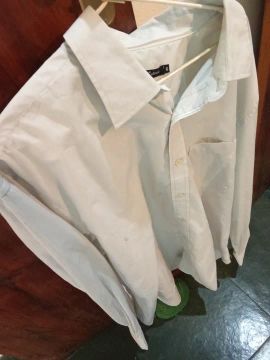 2 camisas sociais de algodão bege tamanho 7