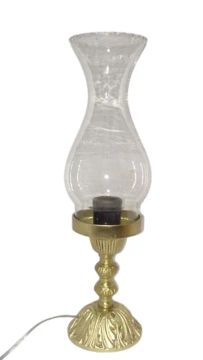 abajur candinheiro em bronze com vidro