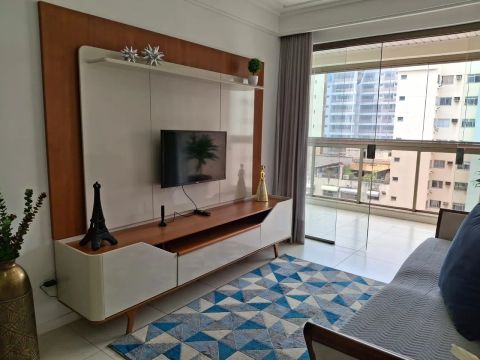 Apartamento 02 quartos/suíte/lazer, com mobília completa na Praia da Costa