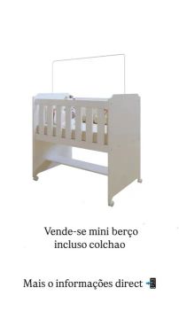 Mini Berço Branco com Colchão - Novo
