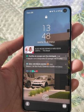 Celular Samsung Galaxy S10 128GB - Prata