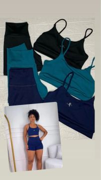 Conjunto cropped e short feminino - vários modelos