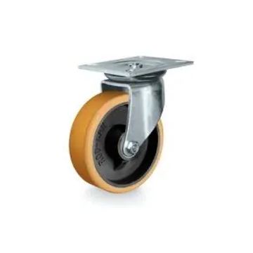 Rodízio Rodcar 600kg (cada) Giratorio GMR  52 UFK Poliuretano (valor do kit c/4)