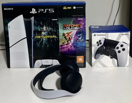 PlayStation 5 Slim Digital + Dualsense Edge + Headset Pulse 3D com Nota Fiscal e Garantia
