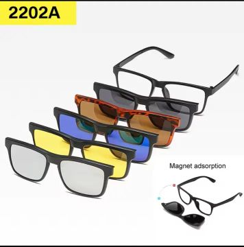 Armação óculos clipon 5 lentes novo