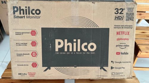Lote 8 TVs Philco Smart Monitor 32? Android - Tela Quebrada / Placas OK - Ideal Peças