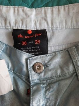 Shorts Ellus, azul metalizado. Tam.36. 45,0