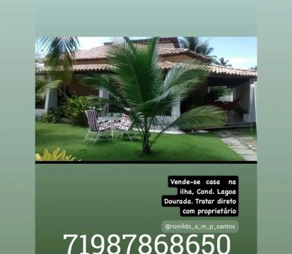 Vende-se casa em condomínio de alto padrão em Itaparica 