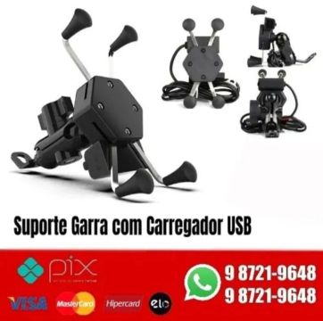 Suporte garra com carregador promoção Aceitamos cartão 