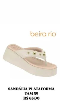 Sandália Plataforma Beira Rio - Tam 39