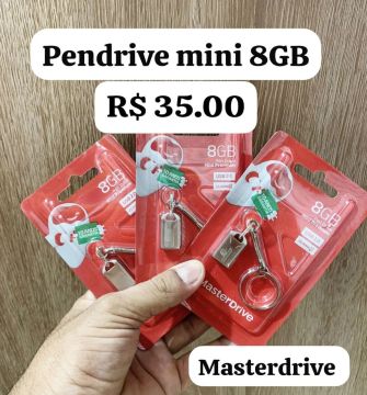 Pendrive Mini 8GB Masterdrive - Novo