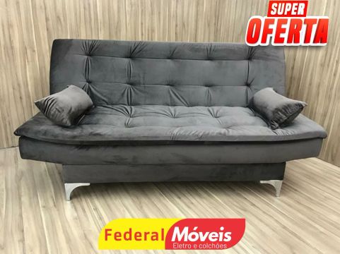 Sofá Cama 1,80m Veludo Promoção - Temos Crediário 
