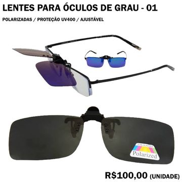 Lentes Escuras para Óculos de Grau