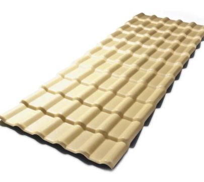 telha pvc plan precon 2,42x88 na cor cerâmica ou marfim