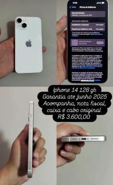 iPhone 14 128gb - Garantia até junho 2025