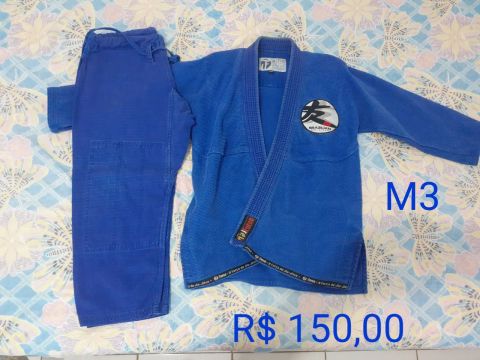 Kimono Jiu-Jitsu Infantil Azul - Tamanho M3