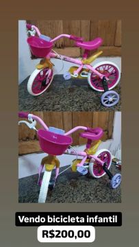 Bicicleta Infantil Rosa - Nova