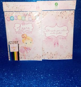 Kit Colorir Com Lápis Bailarina