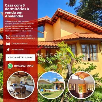Casa de condomínio em Analândia - Centro - Analândia/SP